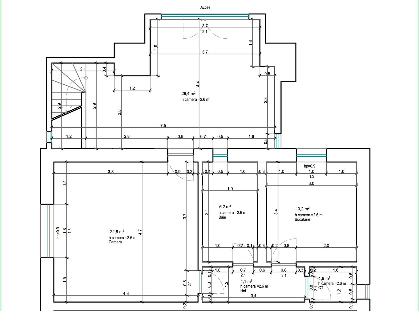 Inchiriat - Spatiu birouri 135 mp | Curte privata, 6 locuri parcare - Poză 4