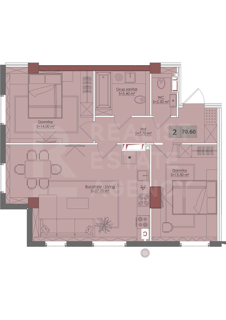 Vânzare, apratament, 2 camere, strada Bucovina, Ciocana - Poză 9