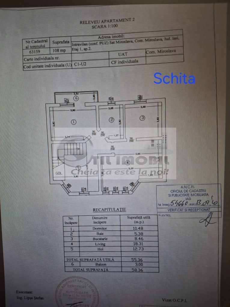 Apartament 3 camere, zona Miroslava, 88.000 euro - Poză 7