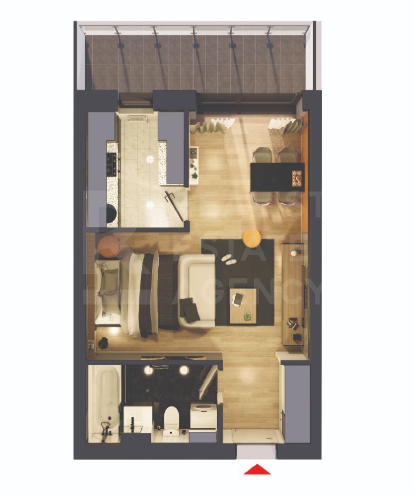 Vânzare, studiou 1 cameră tip C, Hils Brauner, București - Poză 2