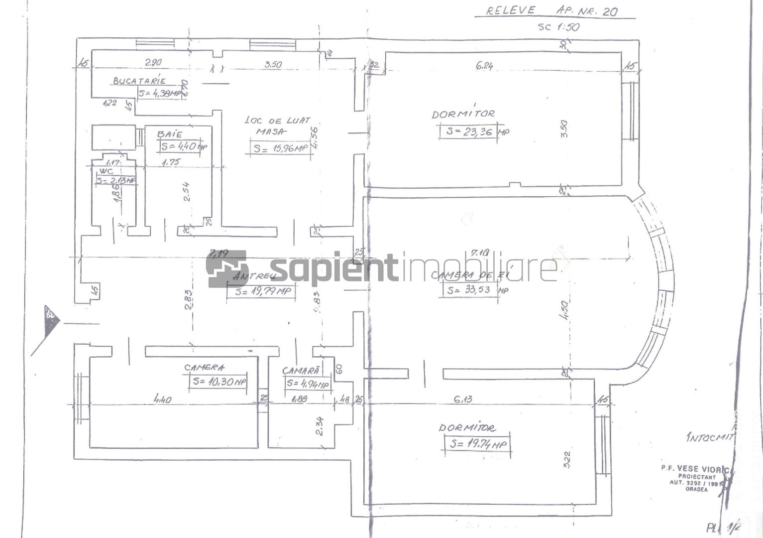 Sapient | Apartament cu 4 camere ultracentral _ Piața Unirii - Schiță 10