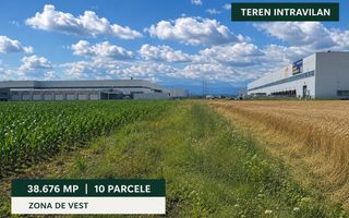 Teren intravilan 38.676 mp | 10 parcele | Zona de Vest - Poză 1