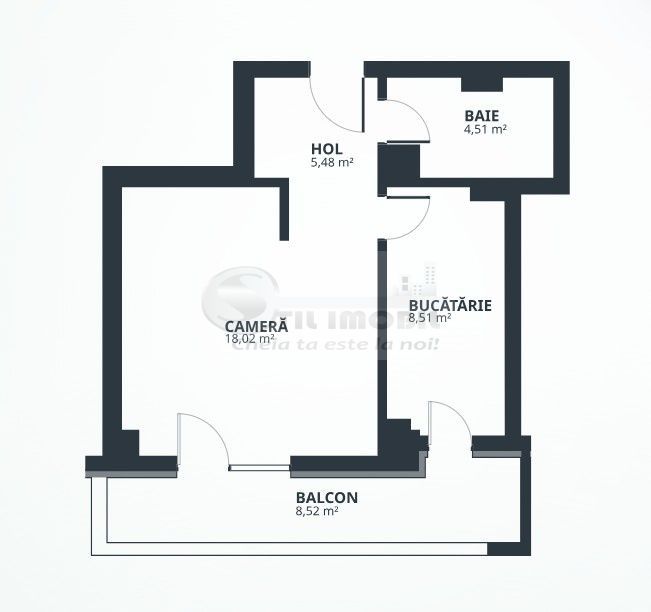 BLOC NOU! Ap. cu o camera decomandat Tatarasi 45 mp 82.660 euro+TVA - Poză 6