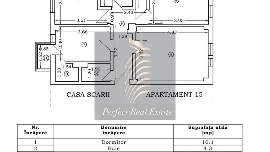 3 CAMERE DE VÂNZARE – ZONA CAPITOL, CONSTANȚA - Poză 1