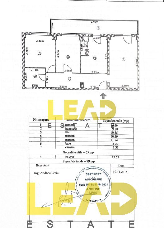 Apartament 3 camere mobilat, utilat! Racadau! - Poză 10