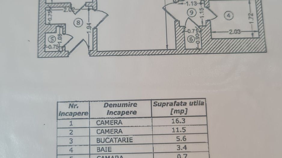 OPORTUNITATE| 2 camere TURDA-CALEA GRIVITEI - Schiță 19