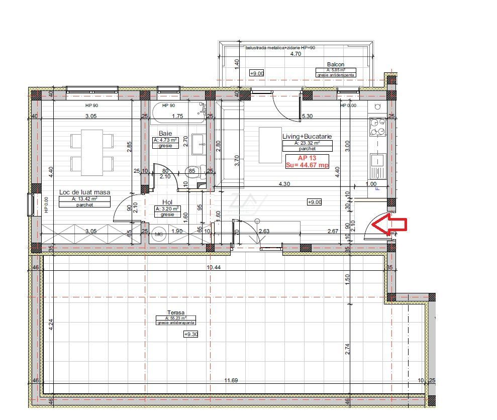 Comision 0! Apartament tip Penthouse. Bloc finalizat. Toate utilitatile. - Poză 12