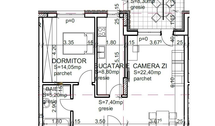 Apartamente 2 Camere in Andrei Muresanu – Calitate Premium - Schiță 7