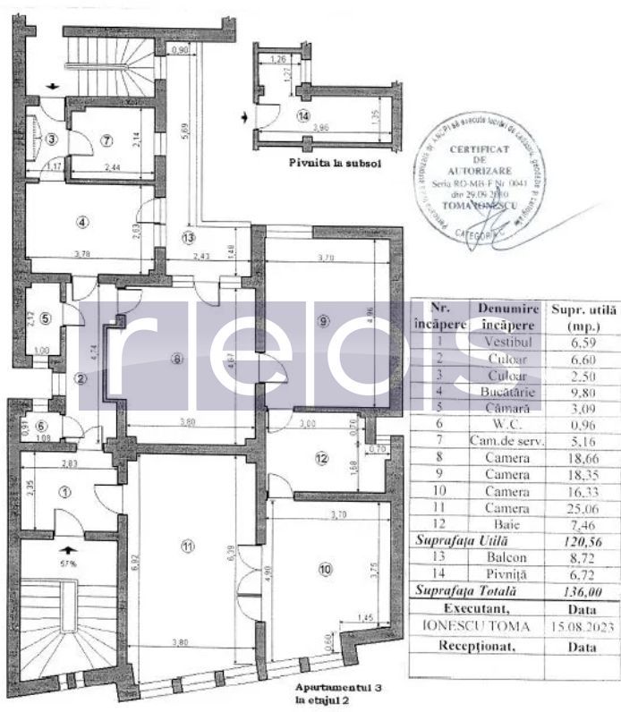 VANZARE 4 CAMERE | CIRCULAR | BOXA | ZONA PIATA ION MIHALACHE - Schiță 15