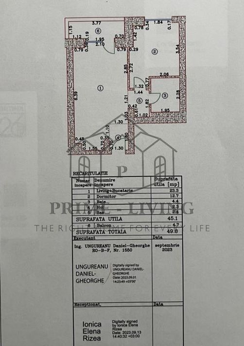 APARTAMENT COCHET CU VEDERE, DE 2 CAMERE LA VANZARE IN CORTINA NORD - Schiță 10