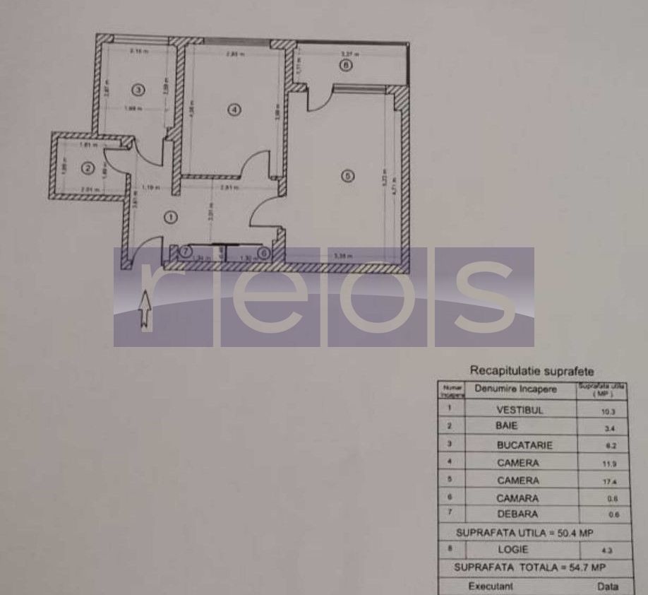 VANZARE APARTAMENT 2 CAMERE 54 MP DECOMANDAT 1 Decembrie 1918 OZANA - Poză 12