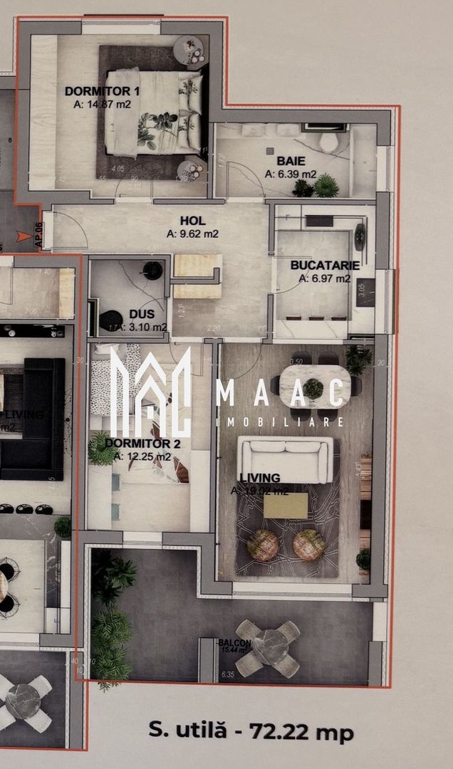 Apartament 3 camere I 2 Bai I Parcare inclusa I Zona vest - Poză 2