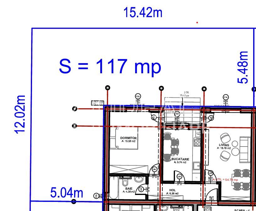 Apartament 2 camere si gradina de 117 mp de vanzare zona Doamna Stanca - Schiță 8