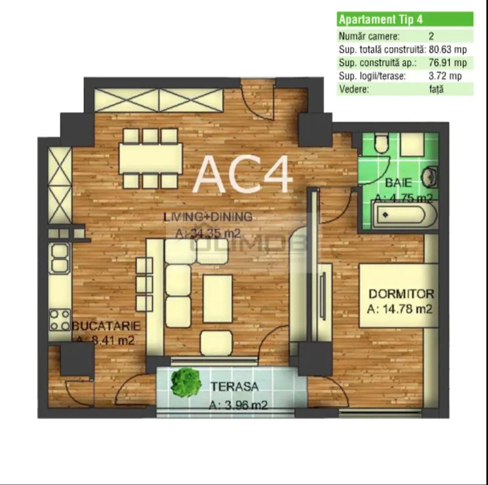 Apartament 2 camere Belvedere Park, panoramă IOR, premium - Poză 9