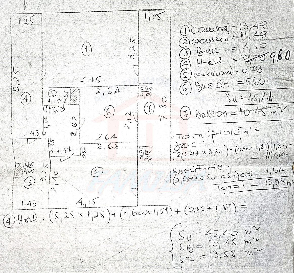 56.ooo Euro negociabil, 55 mp, 2 camere, etaj 4 din 5, liber, zona I.R - Poză 4