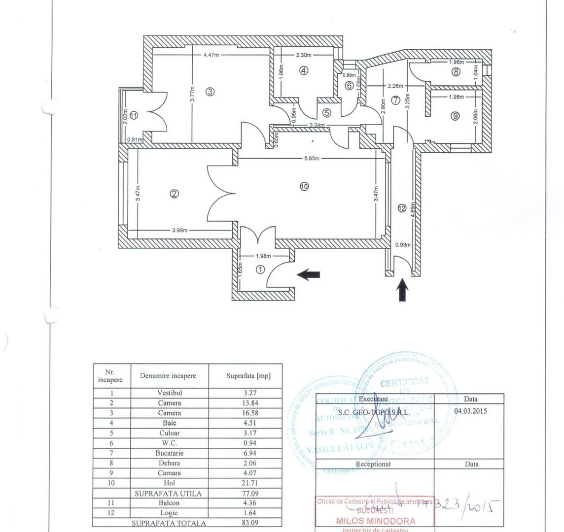 Apartament nemobilat 3 camere Dorobanti M261 - Poză 1