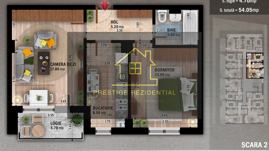 Apartament 2cam,Super Oferta,Titan-Ozana,Metrou - Schiță 3