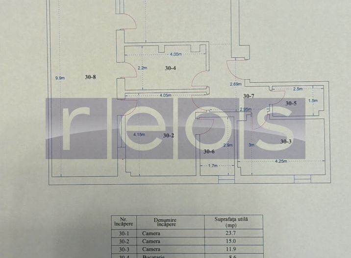 VANZARE 3 CAMERE | BLOC NOU 2024 | TERASA 33 MP | VEDERE PANORAMICA | COLENTINA - Schiță 14