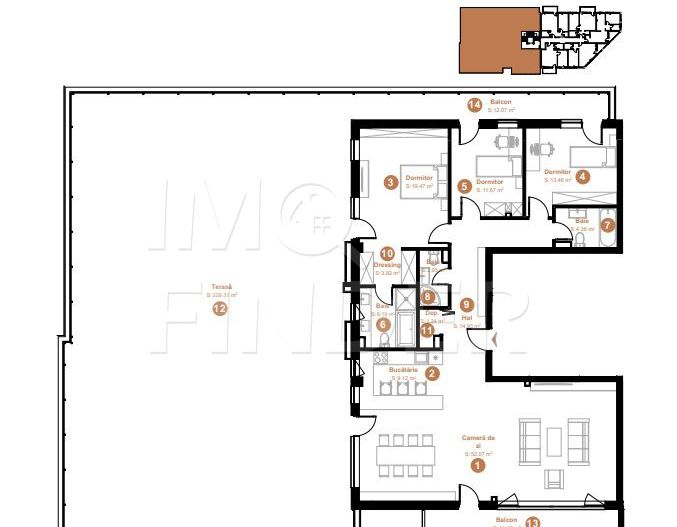 Penthouse spectaculos  139 mp  cu terasa de  254 mp, zona VIVO - Poză 2