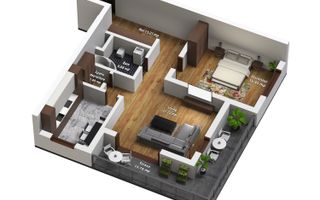 P 1030 - Apartament cu 2 camere în Livezeni, Lavandei Residence - Poză 2