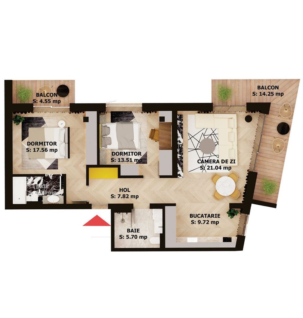 Apartament nou, 3 camere, 245 000 Euro. Comision 0. - Poză 1