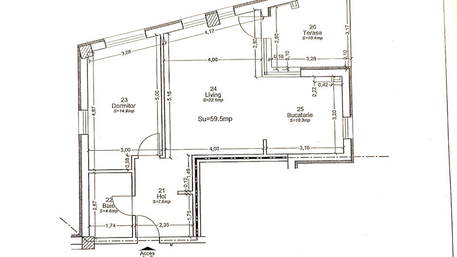 Apartament 2 camere se vinde mobilat - Poză 2