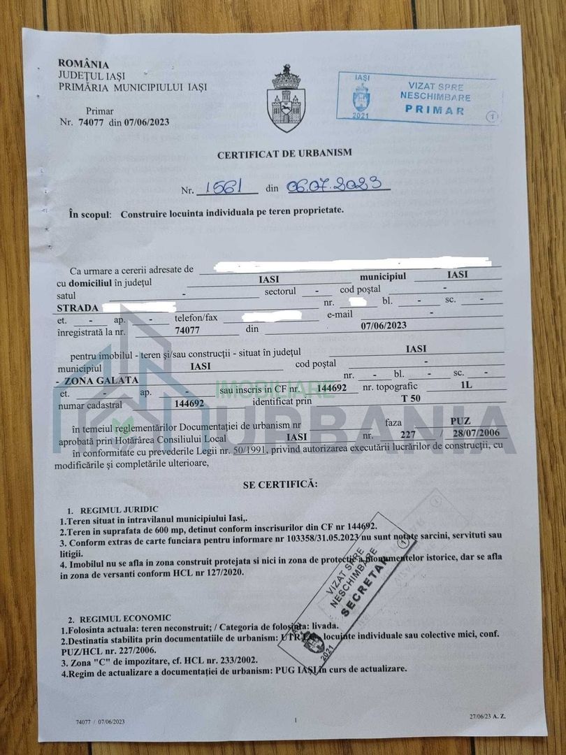 Teren intravilan în Galata, lângă Kaufland, parcele de 600-642 mp, de la 100 euro/mp - Poză 4
