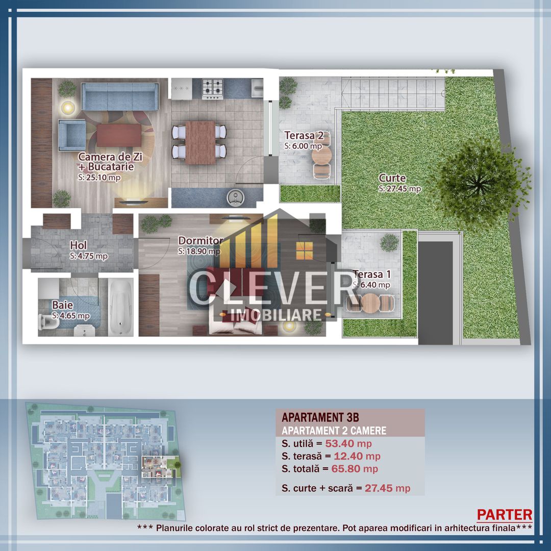 Apartament 2 camere cu gradina 25 mp Theodor Pallady - Schiță 13