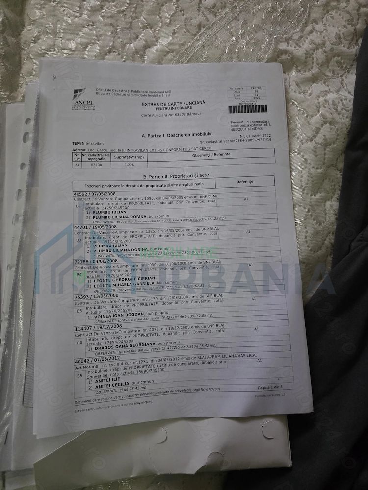 Teren intravilan de vânzare, 680 mp, în comuna Barnova, Iași - Poză 1