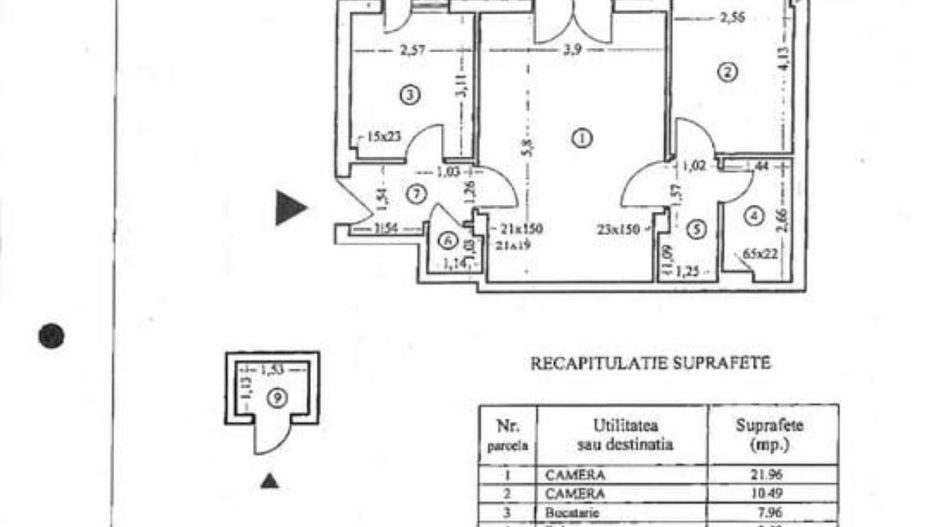 Apartament cu 2 camere 59,76 mp - piata Amzei - Poză 11