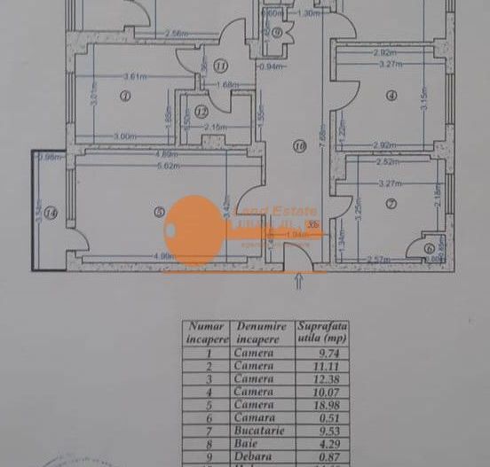 Apartament 5 camere spațios – 96 mp utili | Decomandat | Etaj 5/10 - Schiță 11
