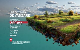 De vanzare teren intravilan – 369 mp | Comuna Berceni - Poză 1
