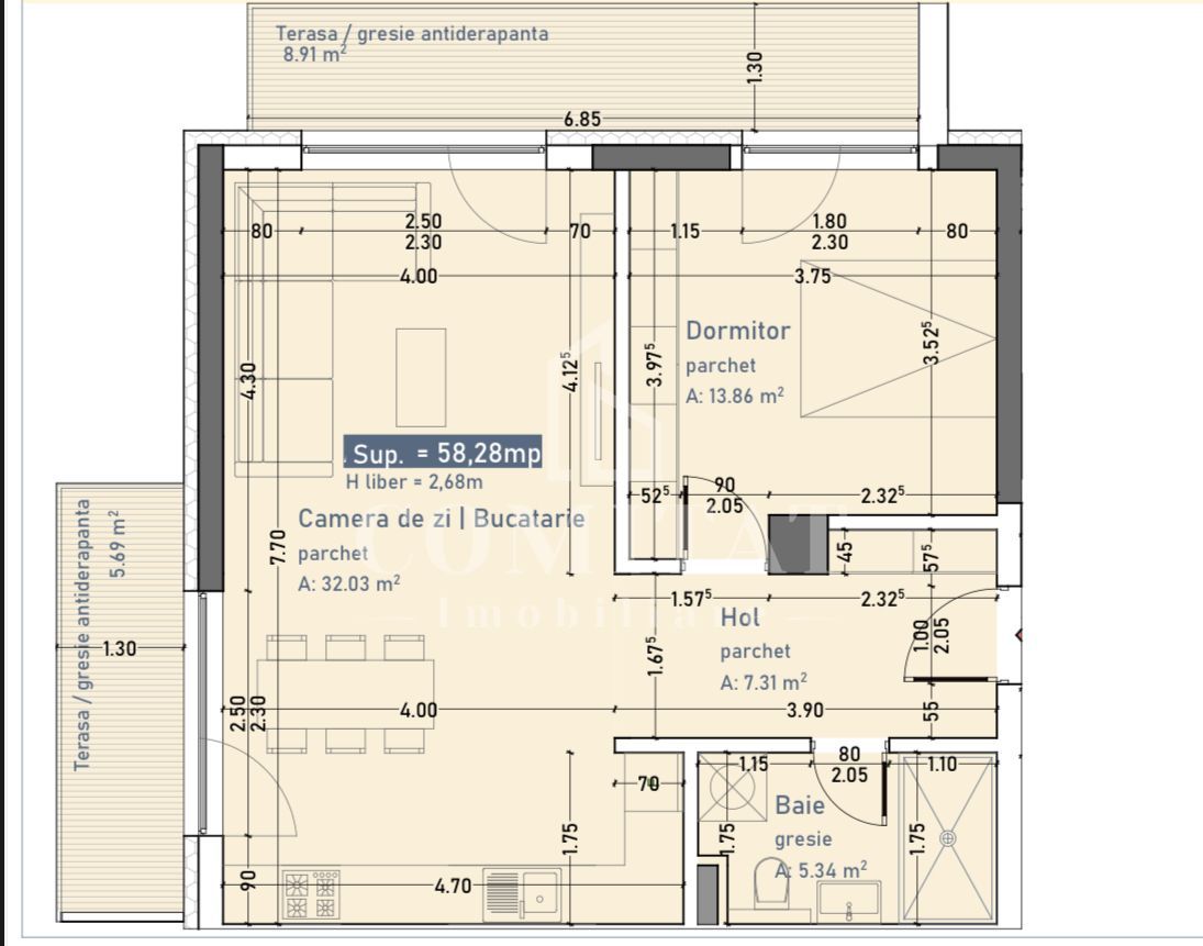 Antecontract semnat Apartament ultrafinisat cu parcare subterană - Schiță 14