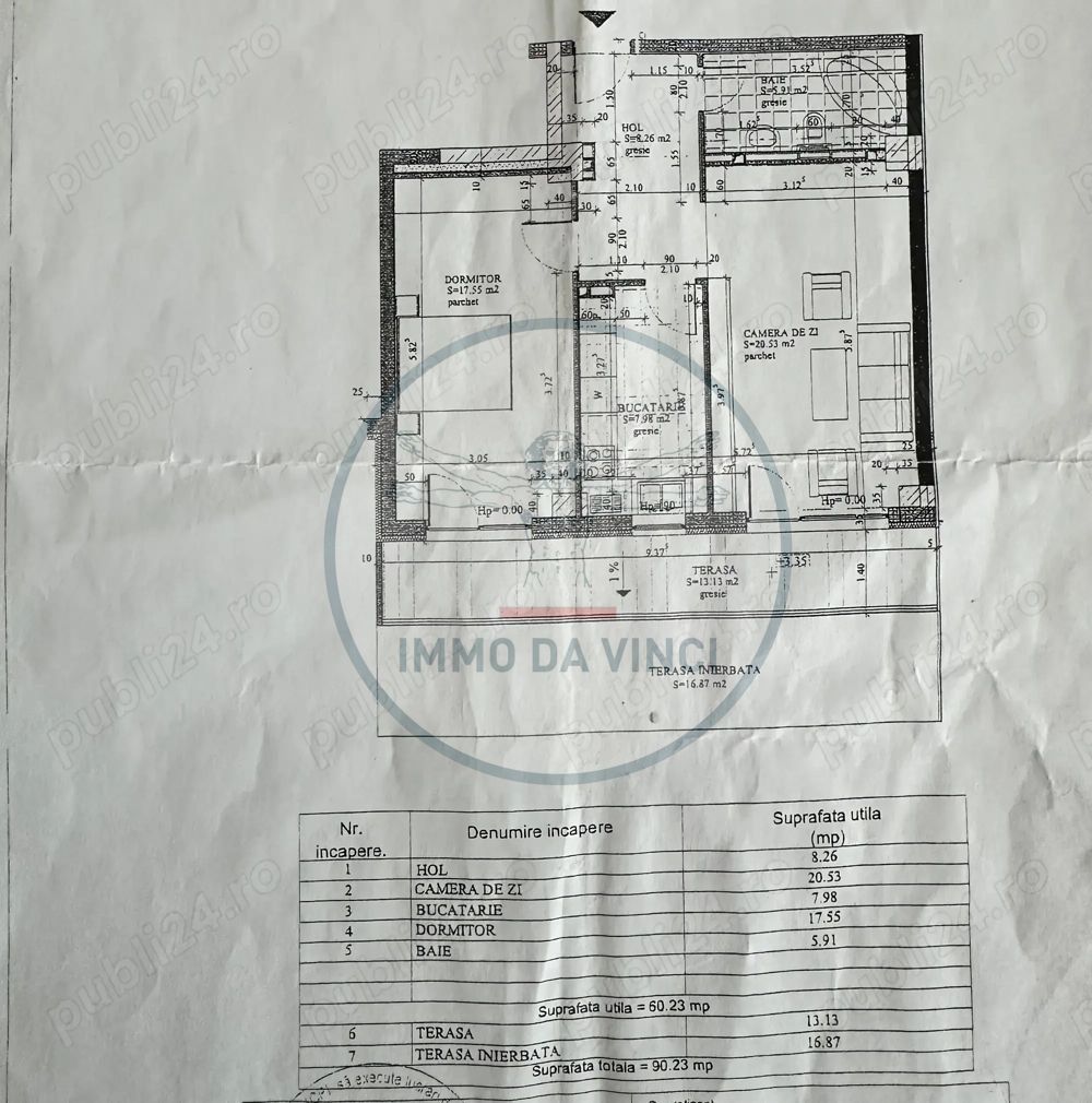 Vând Apartament 2 camere, 60 mp utili + terasă 30 mp - Poză 11