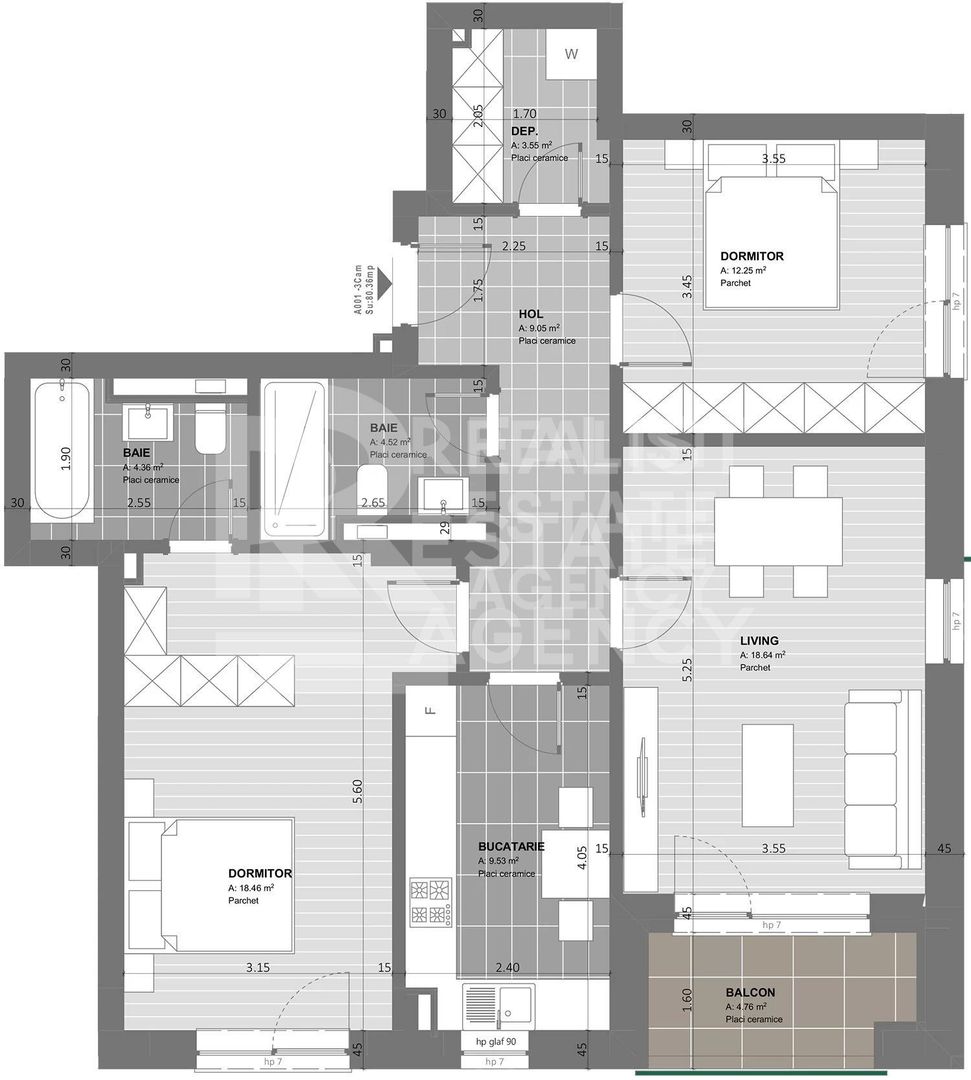 Vânzare, apartament cu 3 camere, Coresi Avantgarden, Brașov - Schiță 6