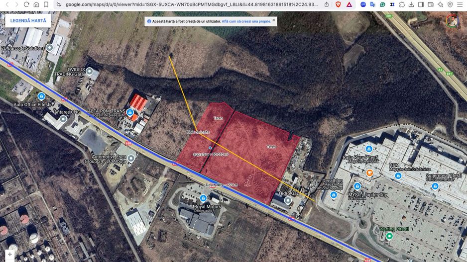 Teren intravilan 50.000 mp Pitesti lângă Carrefour și acces Autostrada A1 - Poză 4