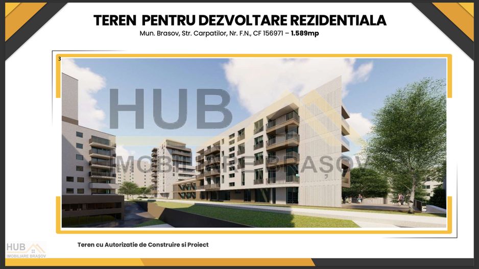 Teren pentru Dezvoltare Rezidentiala cu Autorizatie Emisa | Str. Carpatilor - Poză 3
