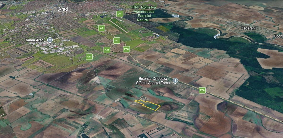 De vanzare Teren Extravilan comasat Santoma Arad, potential dezvoltare - Poză 1