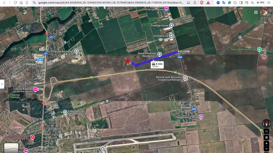 Teren intravilan cu destinatie rezidentiala 55.515 mp Balotesti - Poză 3