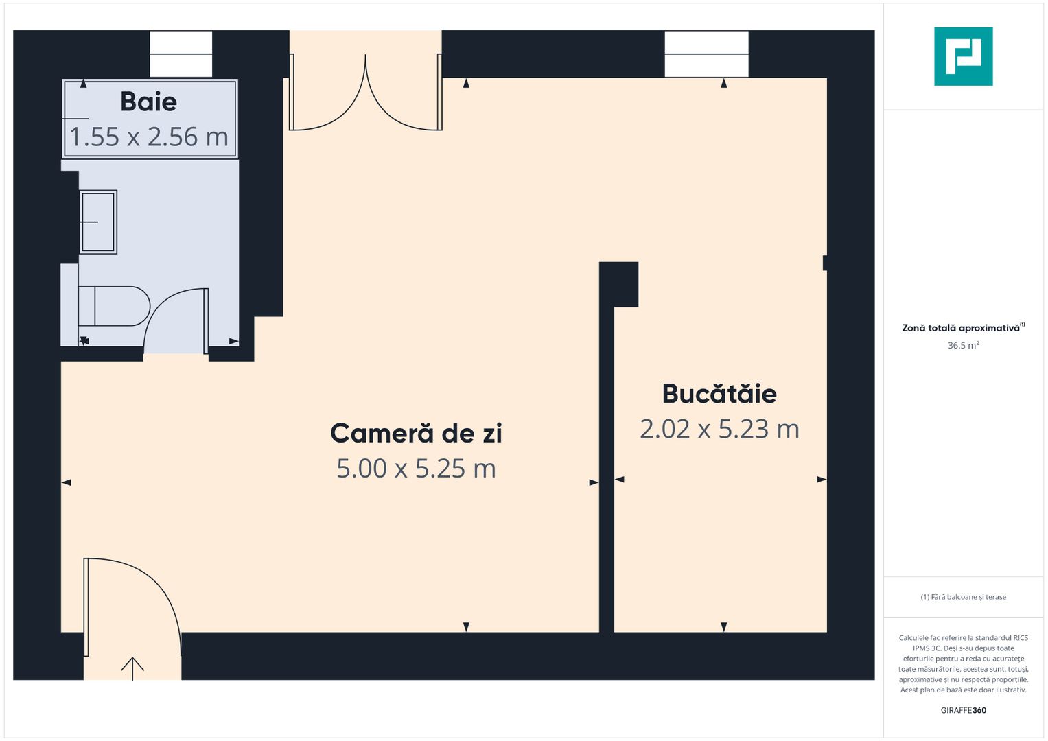 Apartament 1 cameră + bucătărie, Zona Torontalului - Poză 7