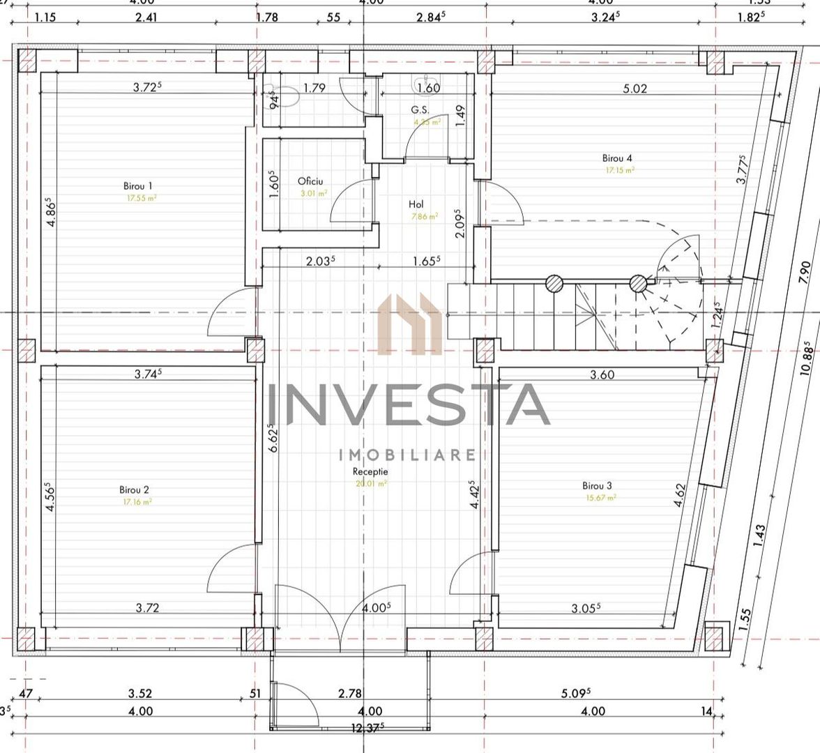 Cladire Individuala 311 mp |  Central | Ideal pentru Birouri, Clinica! - Schiță 2