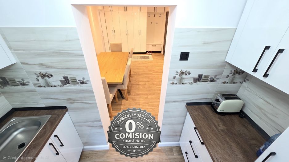 Apartament 2 camere, etaj 1, RENOVAT, mobilat și utilat, VASLUI - zona CARTIER; - Poză 9