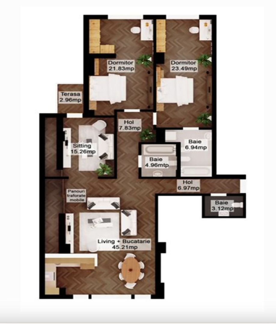 VANZARE | 3 CAMERE | BELLER | DOROBANTI - Schiță 1