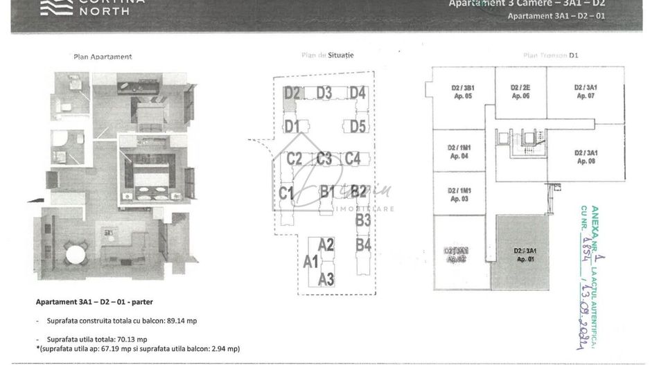 Cortina North Apartament 3 camere NEMOBILAT  Pipera Aviatiei   Com0% - Poză 4