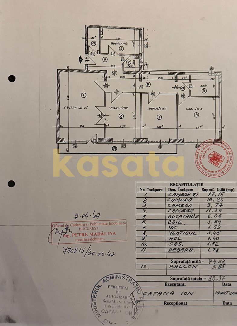 Apartament de 4 camere de vânzare | Calea Dorobanților | Decomandat - Schiță 19