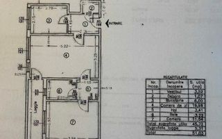 Apartament 2 camere in bloc anvelopat, Lujerului, Militari - Schiță 7
