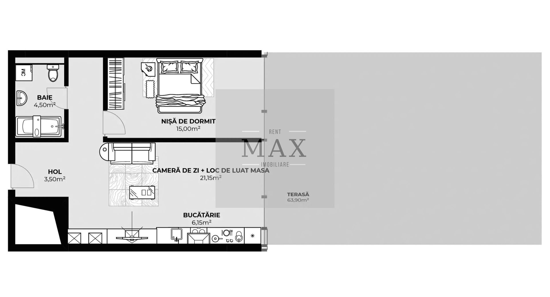 Apartament 2 camere de vânzare | 50,30 mp | Zona Autogară | Etaj 2 - Poză 1