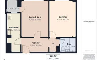 Apartament cu 2 camere de vânzare în zona Doamna Ghica - Schiță 15