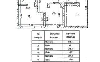 Apartament cu 4 camere / Posibilitate investitie / Arcul de Triumf - Schiță 55