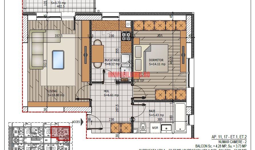 Theodor Pallady - 2 camere - Prima închiriere - Parcare inclusa - Schiță 14